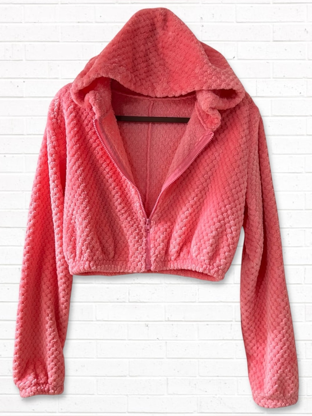 Womenâs Faux Fur Cropped Teddy Jacket